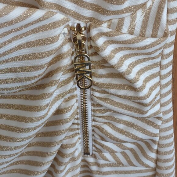 Michael Kors glittery gold striped dress. - Picture 3 of 5